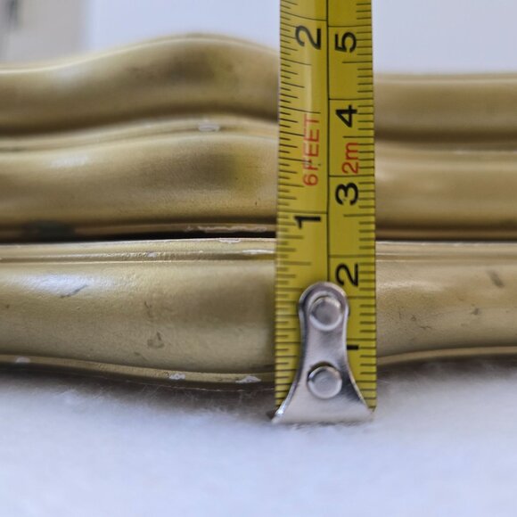 Vintage Regency Wood Hotel Hangers B Monogram Lot 3 White Gold MCM Movie Prop - Picture 8 of 11